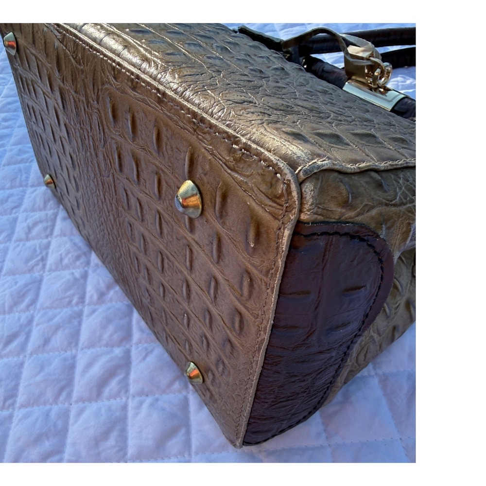 Borse in Pelle Italian Genuine Leather Croc-Embossed Bag Functional Lock‎ & Key - Picture 15 of 16